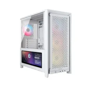 JualCASING CORSAIR FRAME 4000D LCD RS ARGB | E-ATX PC Case Include 4 Fan – WHITE