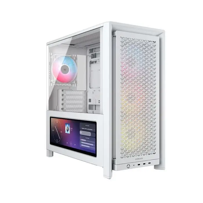 CASING CORSAIR FRAME 4000D LCD RS ARGB | E-ATX PC Case Include 4 Fan - WHITE