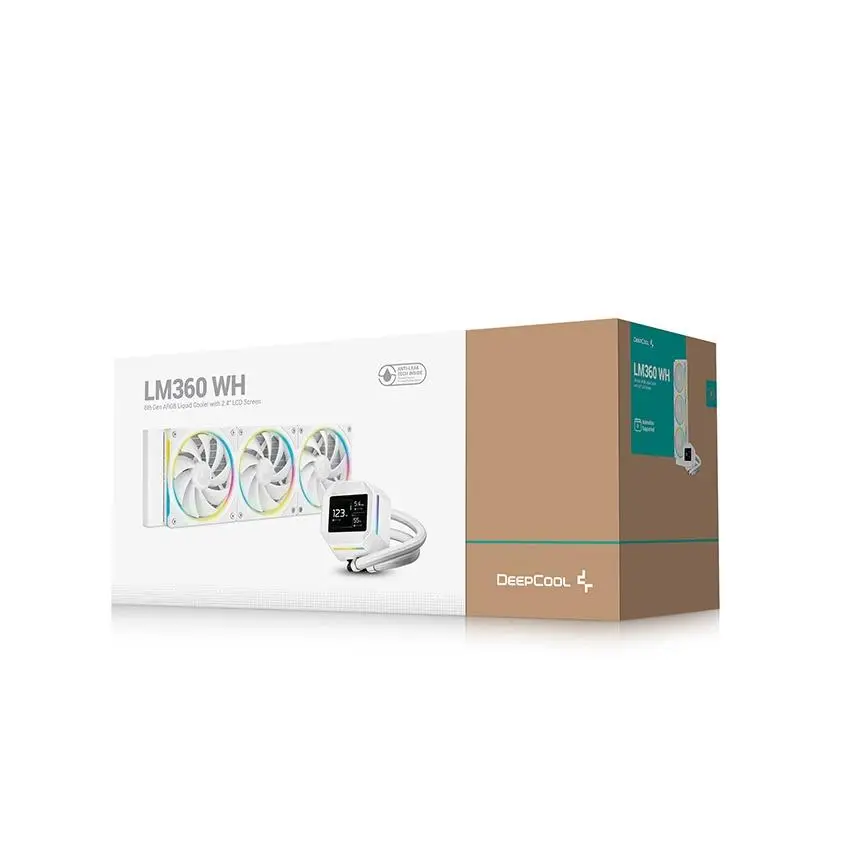 Deepcool LM360 ARGB 360mm AIO CPU Cooler - WHITE - Image 5