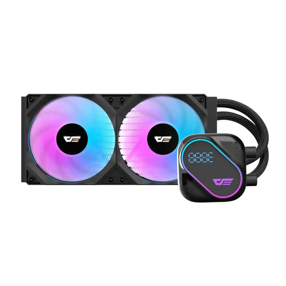 darkFlash Explore DO240 | AIO Liquid CPU Cooler ARGB with LCD Display - Black - Image 4