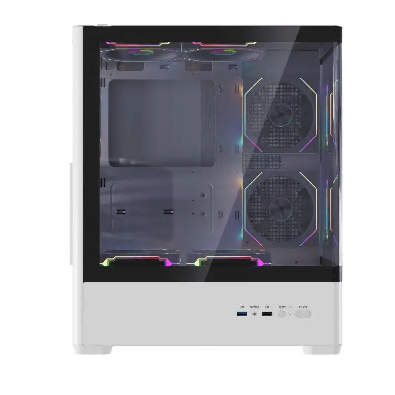 CASING FPMAX Diamond R4A Pro Nova - ATX PC Case Include 3 ARPW - White - Image 3