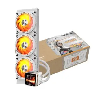 JualdarkFlash EXPLORE DE360 ARGB – AIO Liquid Cooler 360mm with Magnetic Display IPS 2.88″ – White