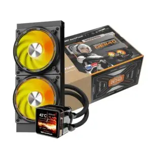 JualdarkFlash EXPLORE DE240 ARGB – AIO Liquid Cooler 240mm with Magnetic Display IPS 2.88″ – Black