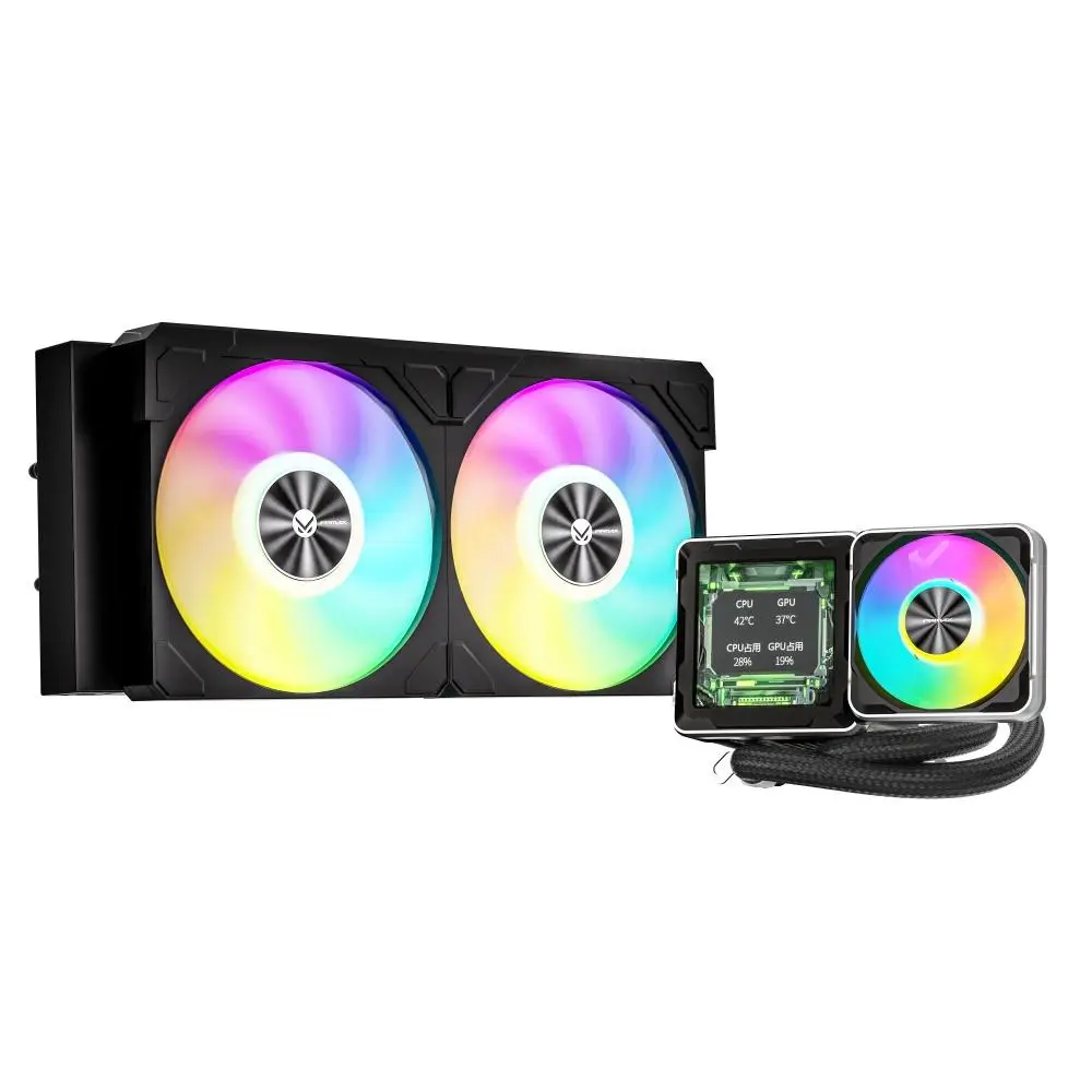 FPMAX ICE CORE L240 | AIO Liquid Cooler ARGB 240mm with Smart Display 2.73" - Black - Image 3