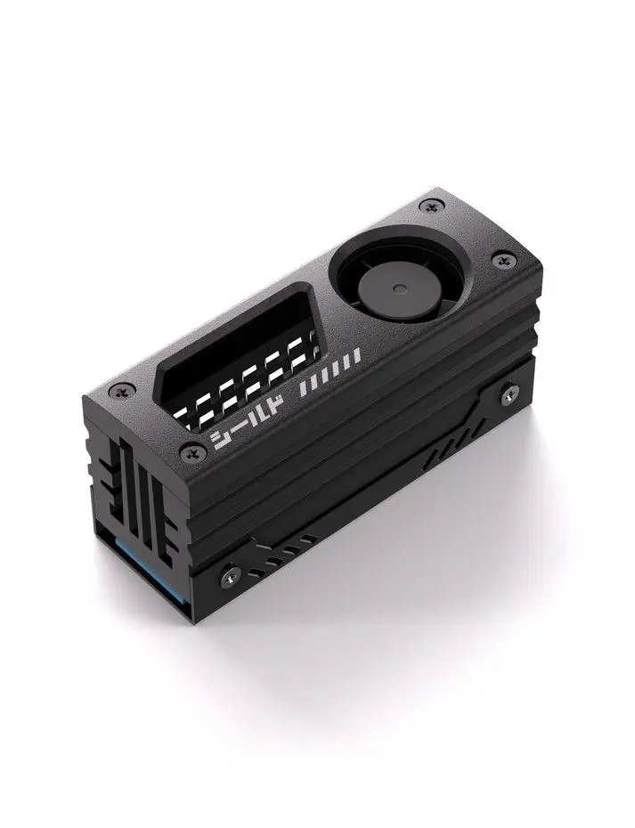 EZDIY-FAB Shield STARLIT M.2 Heatsink with Cooling Fan SSD - BLACK
