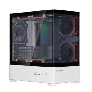 JualCASING FPMAX Diamond R4M Pro Nova – Micro ATX PC Case Include 3 FAN ARPW – White