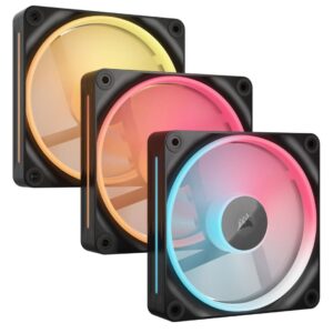JualCorsair iCUE LINK LX120-R RGB | 120mm PWM Reverse Fan Triple Pack – BLACK