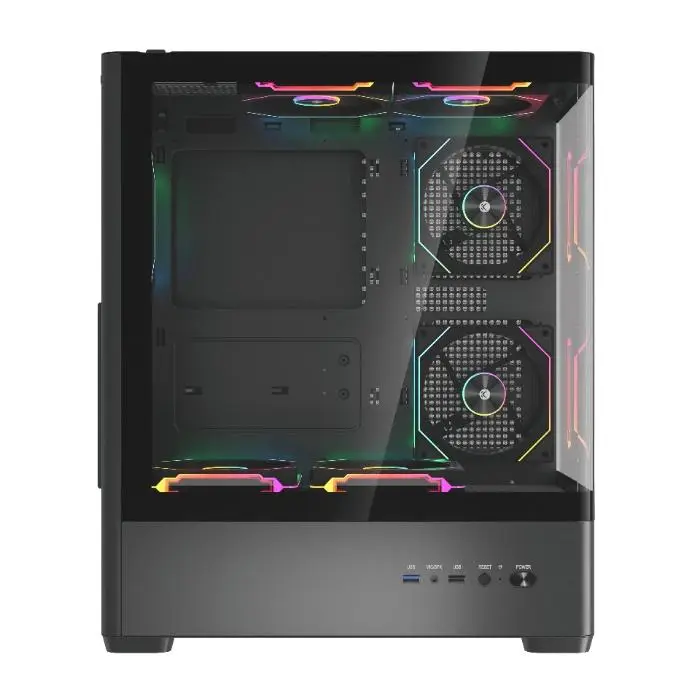 CASING FPMAX Diamond R4A Pro Nova - ATX PC Case Include 3 ARPW - Black - Image 3