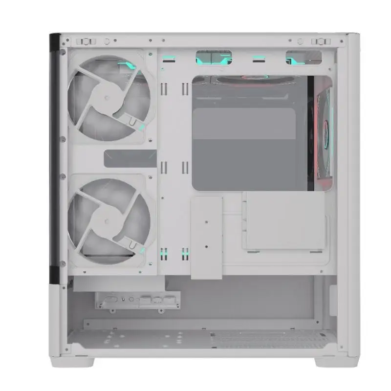 CASING FPMAX Diamond R4M Pro Luma - Micro ATX PC Case Include 3 FAN FRGB - White - Image 6