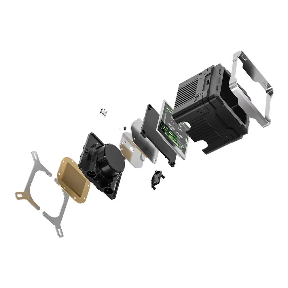 FPMAX ICE CORE L240 | AIO Liquid Cooler ARGB 240mm with Smart Display 2.73" - Black - Image 6