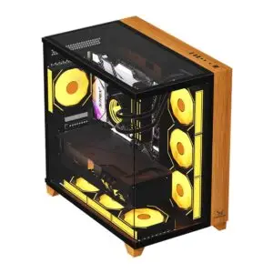 JualCASING FPMAX Crystal Z9 Art Black + Wood ATX, mATX, ITX