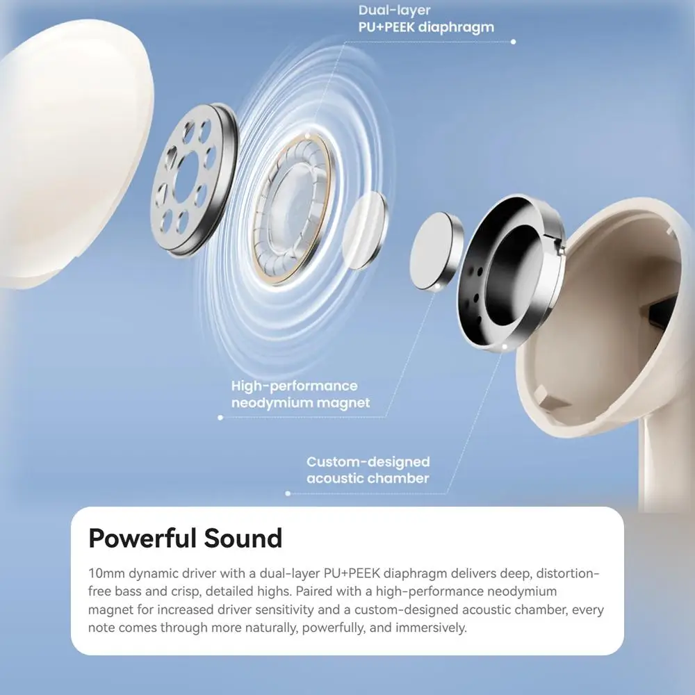 EDIFIER X5 PRO New | TWS ANC (Active Noise Cancellation) Bluetooth V6.0 IP55 - Blue - Image 4