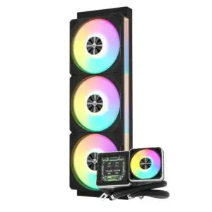 JualFPMAX ICE CORE L360 | AIO Liquid Cooler ARGB 360mm with Smart Display 2.73″ – Black