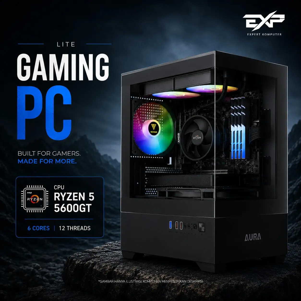EXP PC Gaming | Ryzen 5 5600GT | 16GB | 256GB