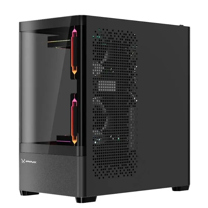 CASING FPMAX Diamond R4M Pro Nova - Micro ATX PC Case Include 3 FAN ARPW - Black - Image 3