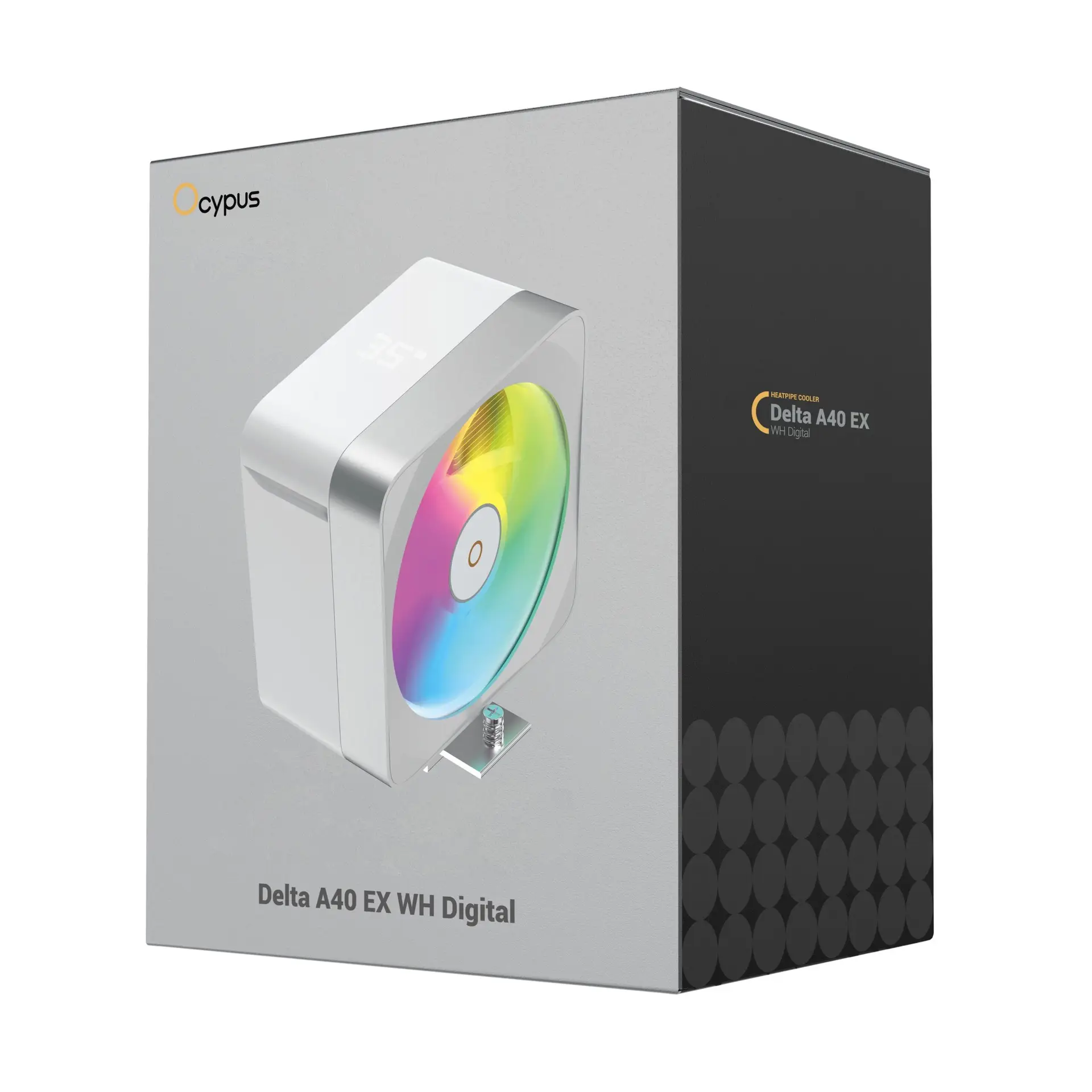 Ocypus Delta A40 EX WH DIGITAL - CPU Cooler 120mm 4 Heatpipes TDP 200W - White - Image 8