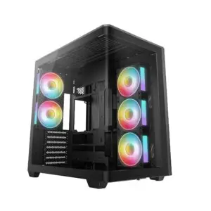 JualCasing Deepcool CG590U 5F – ATX PC Case Curved Panoramic View with 5 ARGB Fan