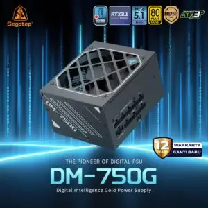 JualSEGOTEP DM-750G BLACK | PSU 750W 80+ GOLD PCIe 5.1 ATX 3.1