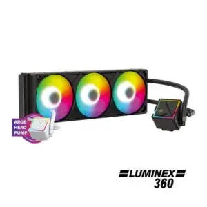 JualCUBE GAMING LUMINEX 360 ARGB AIO Liquid Cooler – BLACK