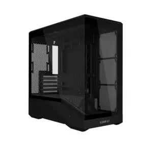 JualLian Li V100 Mini | M-ATX PC Case Modern Aesthetic Panoramic View Tempered Glass Compact [V100 MIX]