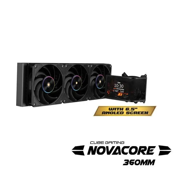 CUBE GAMING NOVACORE 360 ARGB AIO Liquid Cooler - BLACK