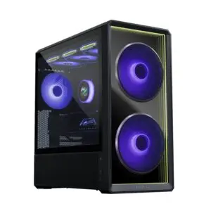 JualLian Li LANCOOL 217 INF | M-ATX PC Case Aesthetic with a Bold Infinity Mirror Include 3 FAN – BLACK