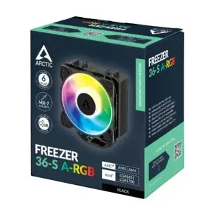 JualARCTIC FREEZER 36-S A-RGB Multi Compatible Tower CPU Cooler – BLACK