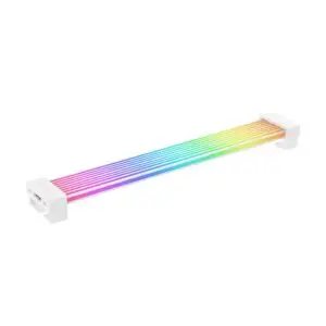 JualOCYPUS Delta EK16 WHITE ARGB 16-Pin PCIe Cables Lighting Effects with Full Motherboard Sync