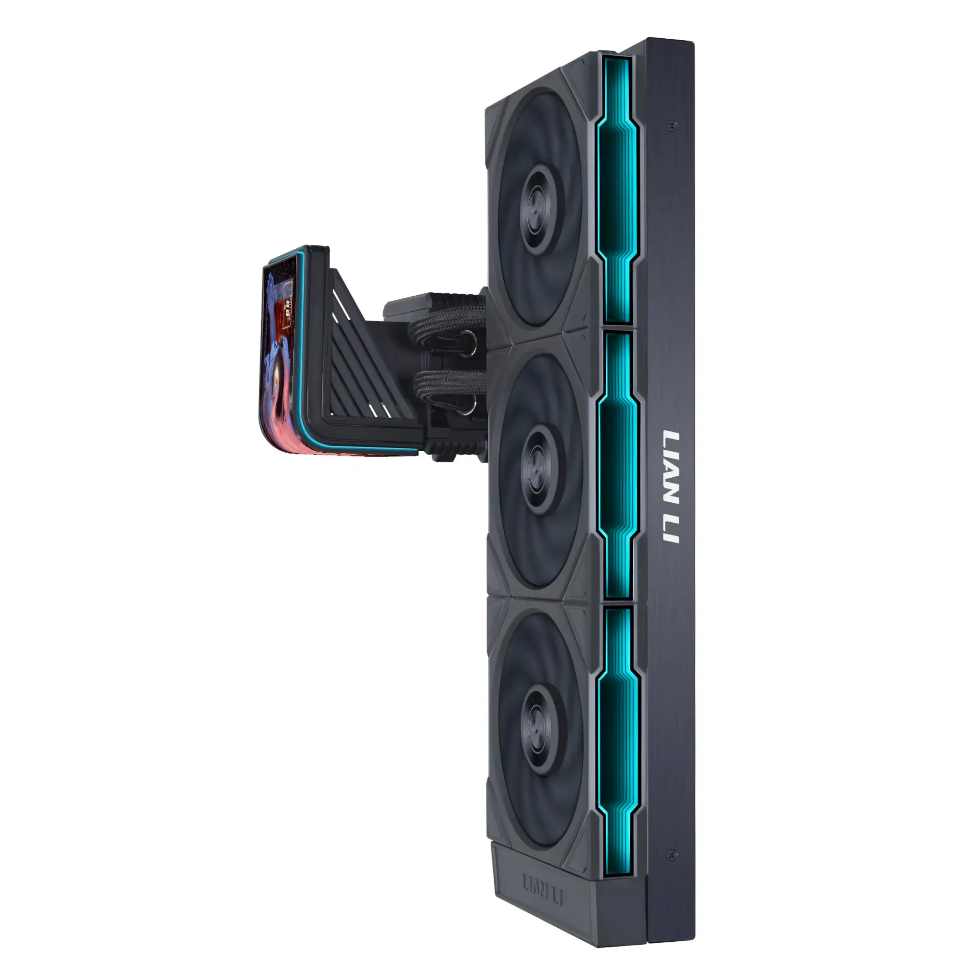 Lian Li HYDROSHIFT II OLED CURVED 360P28 - AIO Liquid Cooler 360mm with 6.67″ 2K 60Hz Curved OLED Screen - Black - Image 3