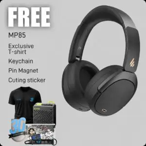 JualEDIFIER W80 | Wireless Noise Cancelling Over-ear Headphones – BLACK