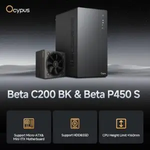 JualCasing OCYPUS BETA C200 + P450 S – M-ATX PC Case Include PSU 450W