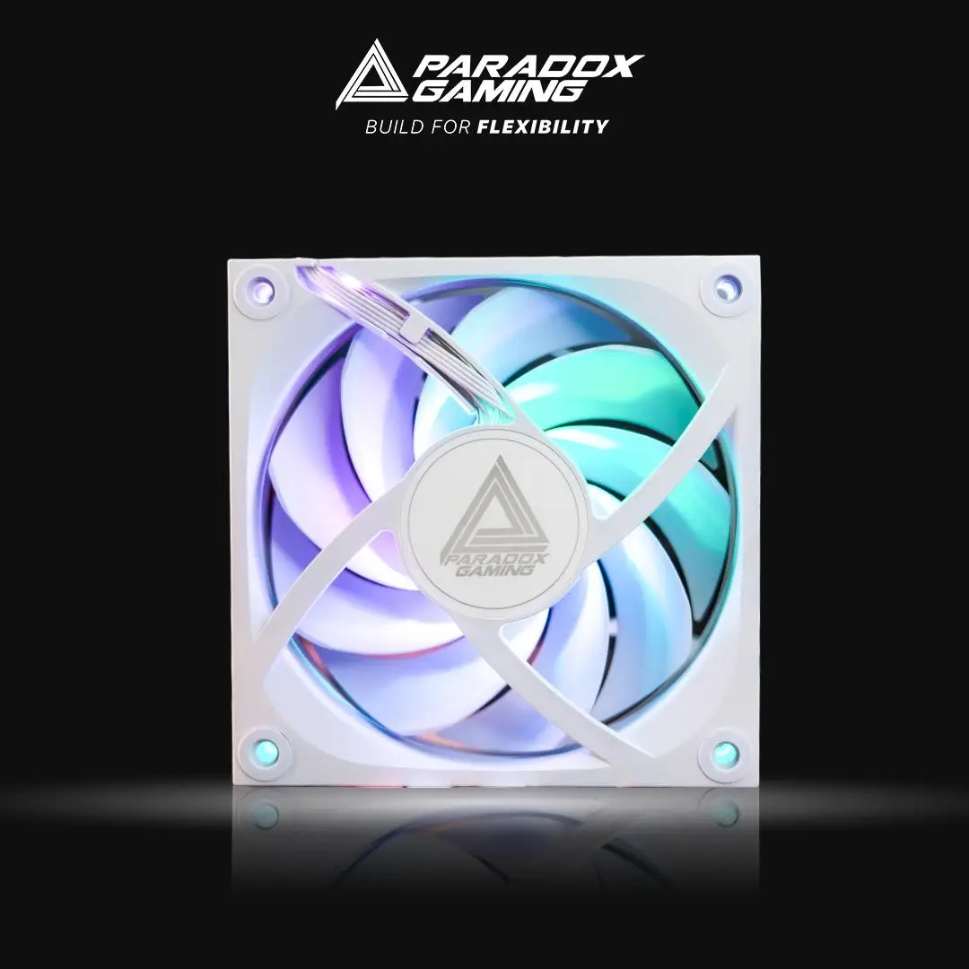 PARADOX GAMING F-X120 REVERSE ARGB | Fan Casing 120mm ARGB - WHITE - Image 4