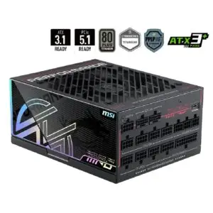 JualMSI MPG AI1600TS | PSU 1600W 80+ TITANIUM ATX 3.1 PCIe 5.1 Fully Modular