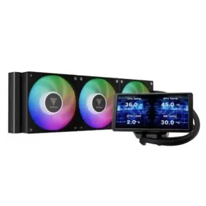 JualGAMDIAS CHIONE P5-360 PRO – AIO Liquid Cooler 360mm with 6″ IPS LCD Display
