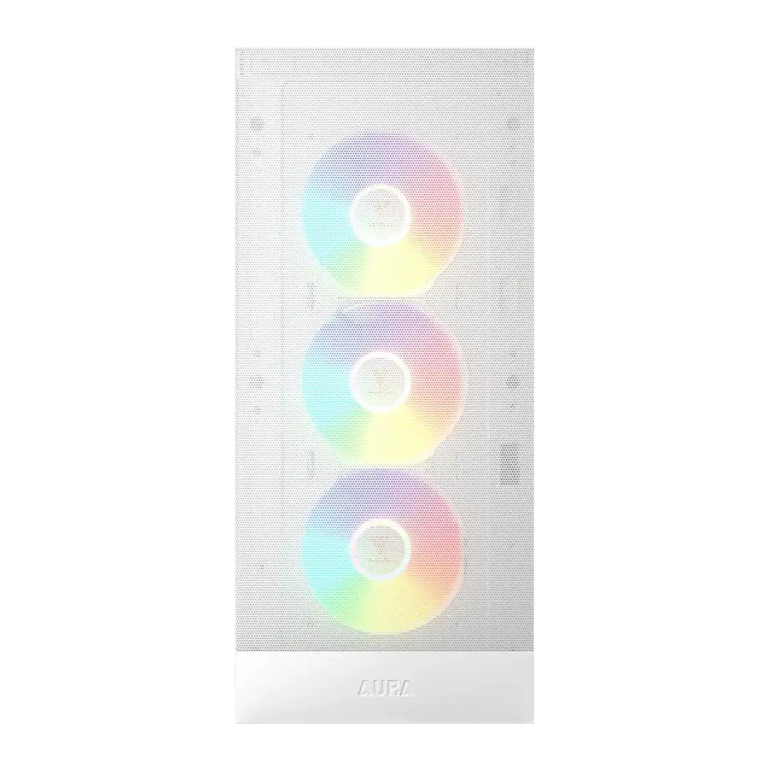 Casing GAMDIAS AURA GC15 ARGB + 4 FAN ARGB - WHITE - Image 3