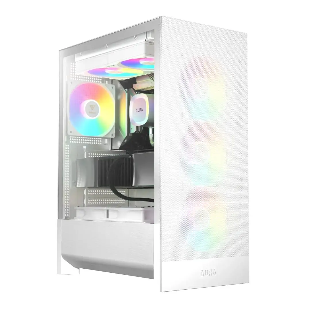 Casing GAMDIAS AURA GC15 ARGB + 4 FAN ARGB - WHITE