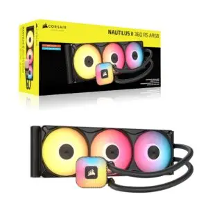 JualCORSAIR NAUTILUS II 360 RS ARGB โ 360mm AIO Liquid CPU Cooler โ BLACK