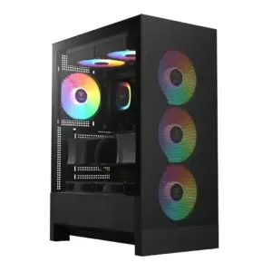 JualCasing GAMDIAS AURA GC15 ARGB + 4 FAN ARGB – BLACK