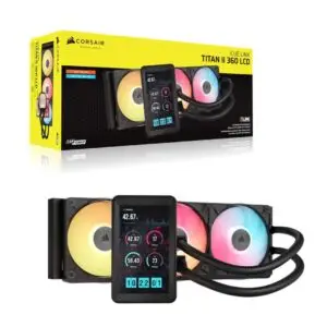 JualCORSAIR iCUE LINK TITAN II 360 RX LCD โ 360mm AIO Liquid CPU Cooler With LCD Display โ Black