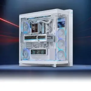 JualASUS ROG CRONOX GR801 ARGB WHITE Edition | E-ATX Gaming Case Dual TG Curved with 9.2″ LCD Screen Include 4 FAN