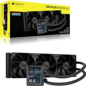 JualCORSAIR NAUTILUS II 360 RS LCD โ 360mm AIO Liquid CPU Cooler With LCD Display โ Black