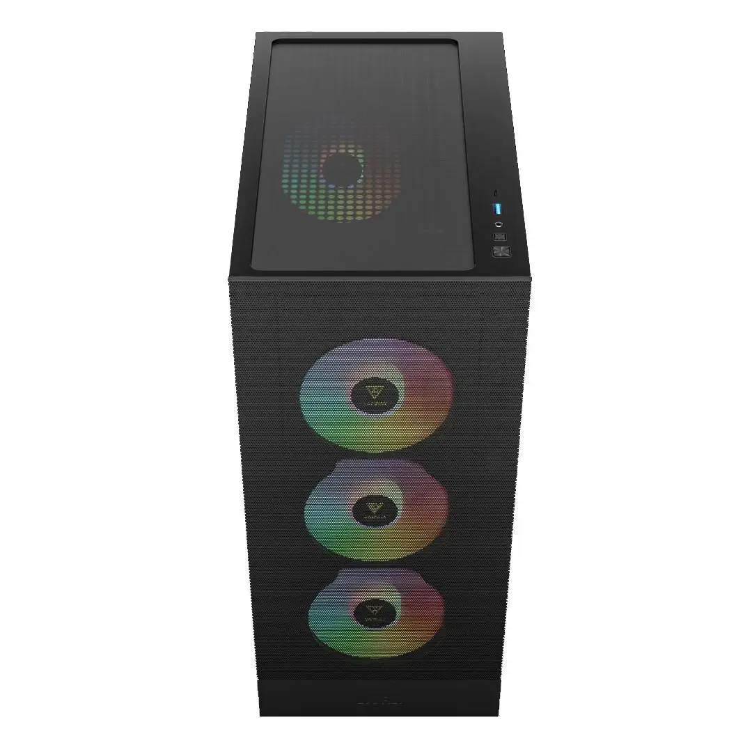 Casing GAMDIAS AURA GC15 ARGB + 4 FAN ARGB - BLACK - Image 2