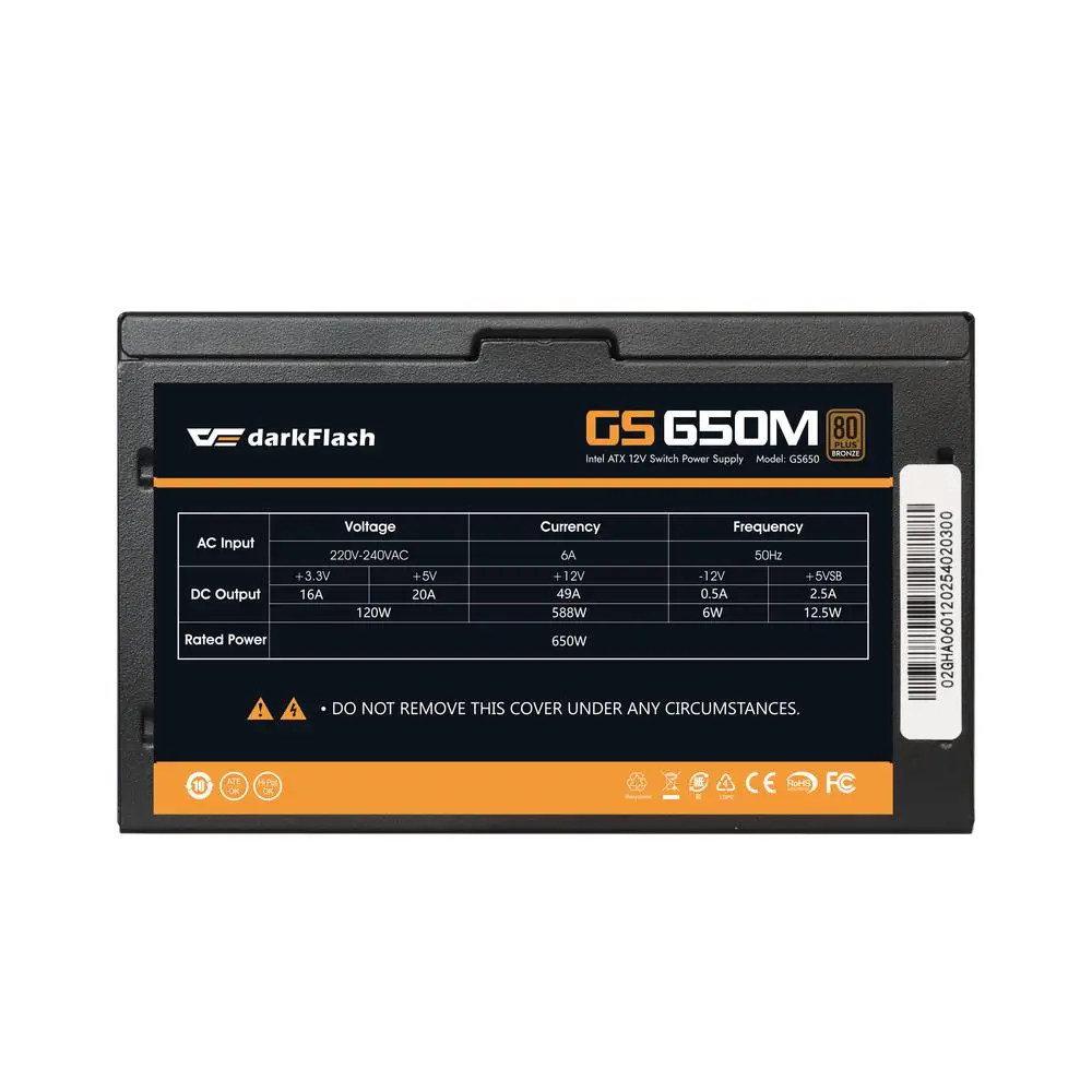 darkFlash GS650M / GS 650M | PSU 650W 80+ BRONZE ATX 3.1 - Image 3