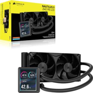 JualCORSAIR NAUTILUS II 240 RS LCD โ 240mm AIO Liquid CPU Cooler With LCD Display โ Black