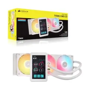 JualCORSAIR iCUE LINK TITAN II 360 RX LCD โ 360mm AIO Liquid CPU Cooler With LCD Display โ White