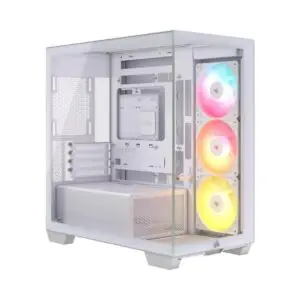 JualCorsair 2800X RS-R RGB – Compact M-ATX PC Case with 3x RS120-R ARGB Fans – WHITE