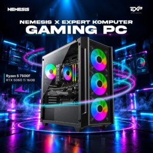 JualEXP PC Nemesis x Expert Komputer | Ryzen 5 7500F | 5060 Ti | 16GB | 500GB NVMe