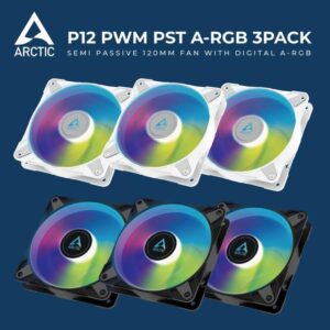 JualFAN ARCTIC P12 PWM PST ARGB 3 PACK / 3in1