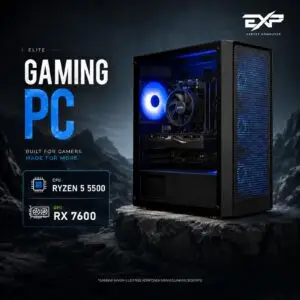 JualEXP PC Gaming | Ryzen 5 5500 | RX 7600 | 16GB | 500GB {Free Packing Kayu]