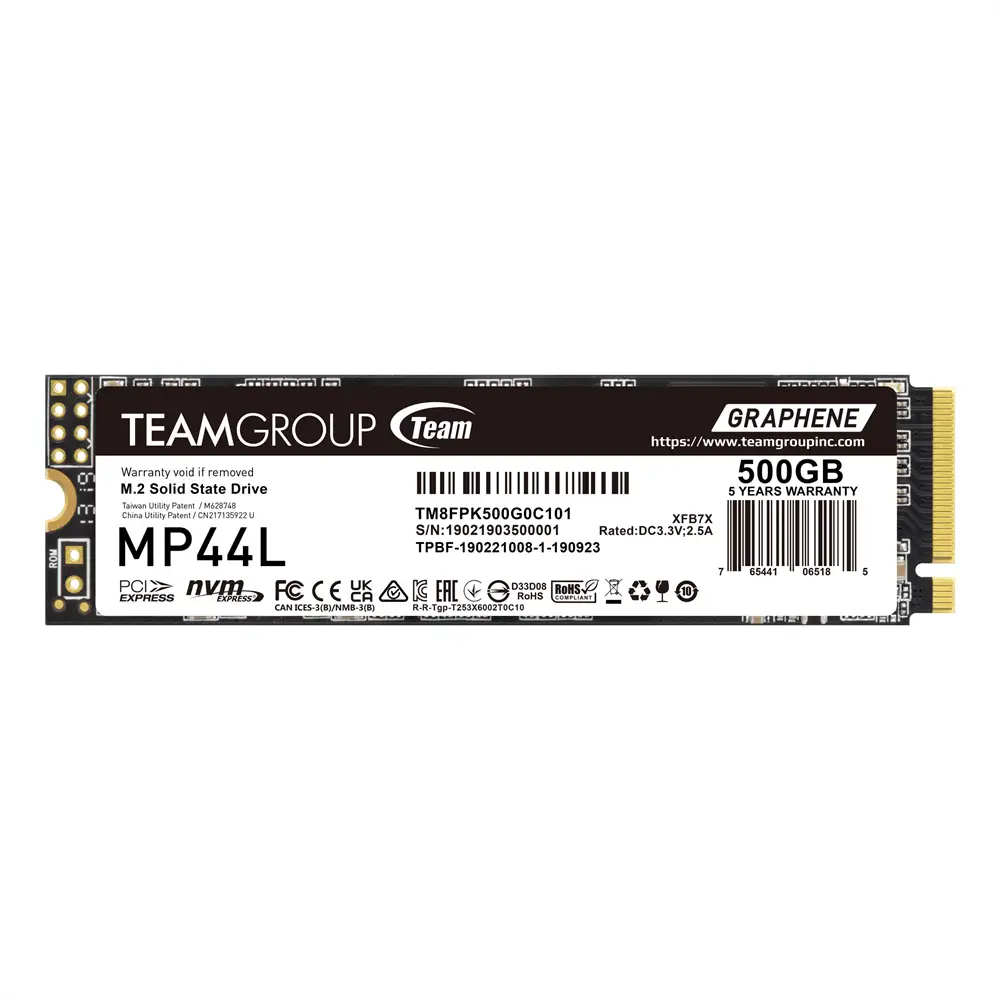 SSD TEAM MP44L 500GB M.2 NVME - PCIe Gen4x4